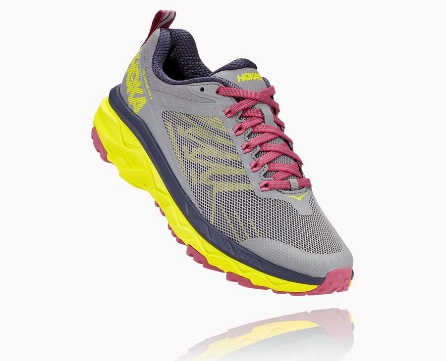 Hoka One One Womens Trail Shoes - Challenger ATR 5 - Grey - WDQM32481